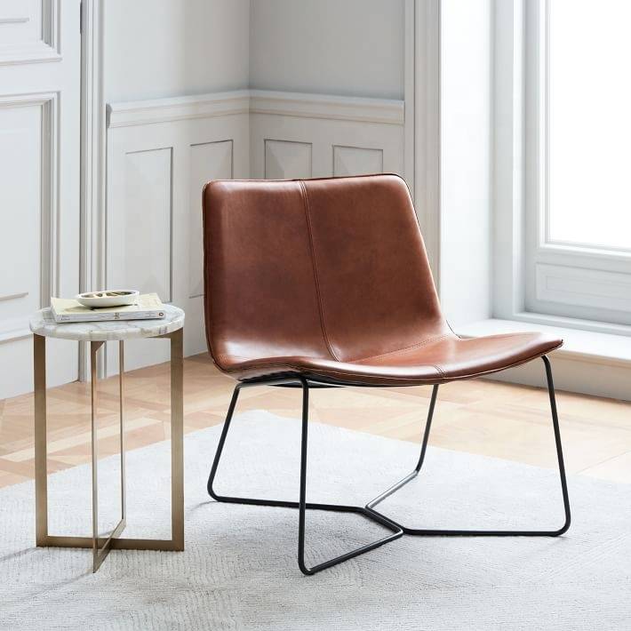 Modern Style Leather Stainless Steel Frame Dining Chair-2