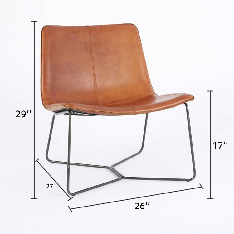 Modern Style Leather Stainless Steel Frame Dining Chair-6