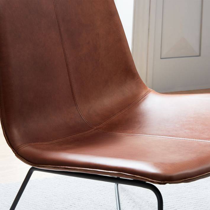 Modern Style Leather Stainless Steel Frame Din4ng Chair-3