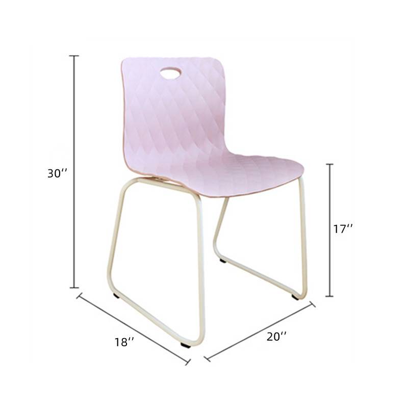 Stackable Fashion Plastic Chair Backrest Office Chair-4