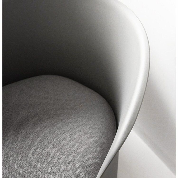 latest plastic shell fabric upholstery single sofa chair-5
