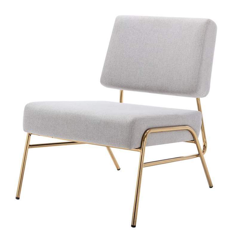 Accent Chair for Living Room, Grey Linen-1
