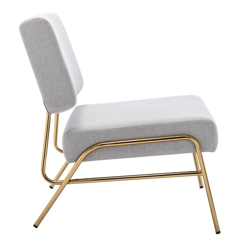Accent Chair for Living Room, Grey Linen-3