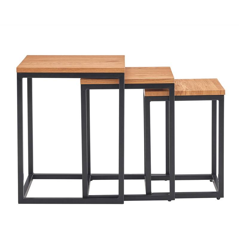 Living Room Square Side Table Merged Wooden Coffee Table-1