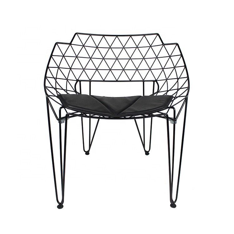 Modern Style Metal Wire Frame Chairs For Dining And Garden-2