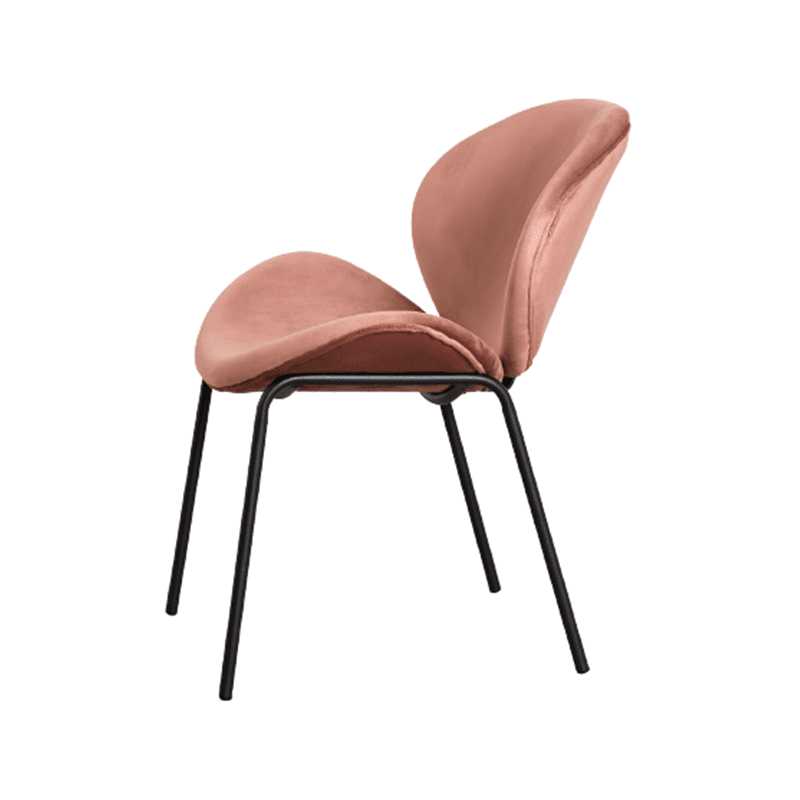 Simple Comfortable Upholstered Velvet Fabric Dining Chair-3