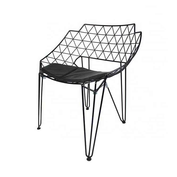 Modern Style Metal Wire Frame Chairs For Dining And Garden-1