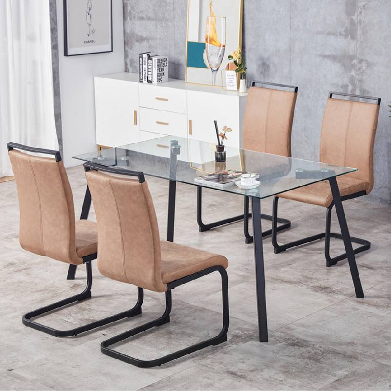 French Luxury Comfort Dining Chair Upholstered Seat Black Spray Bow Chair-4
