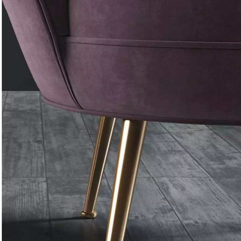 Nordic Modern Minimalist Armrest Velvet Accent Chair-3
