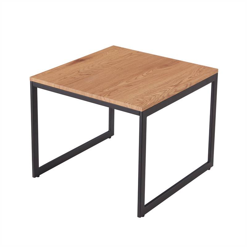 Square Wooden Marble Coffee Table With Golden Legs-2