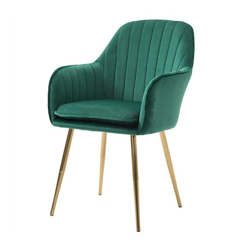 Modern Leisure Arm Chair With Gold Chrome Legs-1